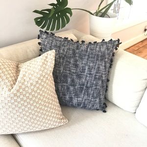Anthropologie tasseled throw pillow